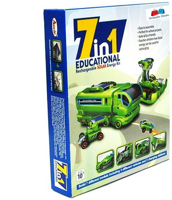 

GRAPPLE DEALS 7 in 1 Educational Rechargeable Solar Kit Perfect For School Projects For Kids.(Multicolor)