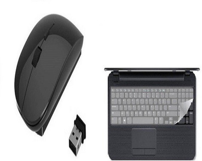 

VU4 2.4ghz ultra slim ( USB, Black ) with Keygaurd Protecter for inspiron touch screen laptop keyboard skin Wireless Optical Gaming Mouse(USB, Black)