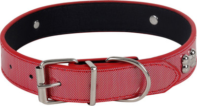 

SRI Imported High Quality Adjustable Shinning Collar For Dog-1 Inch (Red) Dog Everyday Collar(, Red