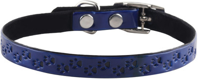 

SRI High Quality Designer Adjustable Paw Emboss Design Collar For Puppy/Cat Cat Everyday Collar(, Blue