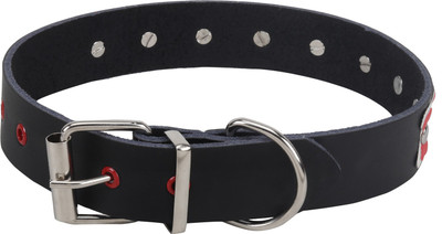 

SRI Adjustable Dog Collar With Triangular Metal Rivet Studs And Bow Design-1.1 INCH Dog & Cat Everyday Collar(, Black