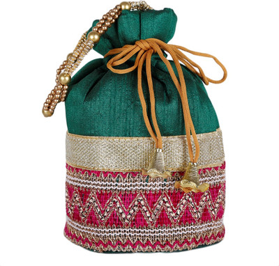 

Ethnic Rajasthan Gota Work Potli(Multicolor)