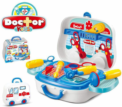 

Be you own label Doctor kit briefcase style kit for kids ( color may vary)