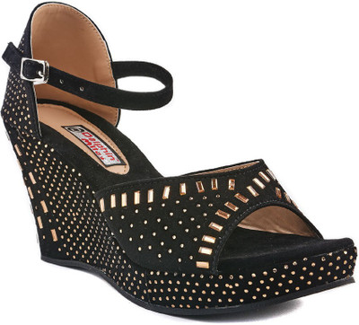 

Dolphin Miles Women Black Wedges