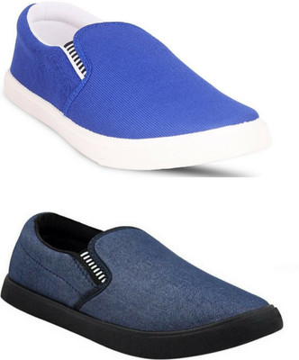 

Adclicks 2-Pair-Combo Loafers For Men(Blue, Multicolor