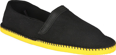 ZYNER Black Espadrilles Slip On Sneakers For Men(Black