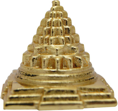 

DivyaMantra Sri Meru Prastha Shree Yantra Decorative Showpiece - 4 cm(Zinc, Multicolor)