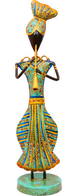 

NG Art Ventura Multicolor Elegant Punjabi Musician with Sarangi : Height 17 Inches Decorative Showpiece - 43 cm(Wooden, Iron, Multicolor)