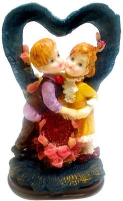 

FABZONE Valentine Romantic Love couple Statue - Handicraft Decorative Home Interior & Table Décor Figurine / Marriage Wedding Anniversary Antique Gift item Decorative Showpiece - 15 cm(Polyresin, Multicolor)