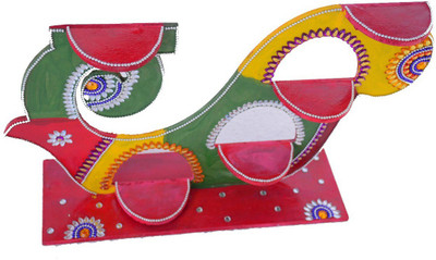 

Poojan Handicfart Decorative Showpiece - 25.4 cm(Wooden, Multicolor)