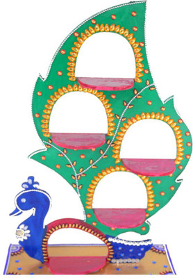 

Poojan Handicfart Decorative Showpiece - 22.86 cm(Wooden, Multicolor)