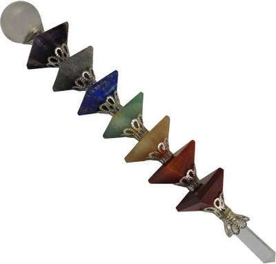 AIR9999 7 CHAKRA PYRAMID HEALING WAND , CHAKRA ALL IN ONE WAND Decorative Showpiece  -  0 cm(Crystal, Multicolor)