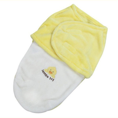 

Babymoon Organic Cotton Swaddle Wrap - Comfortable & Cozily Warm Wrapping Blanket - Baby Cover - Babywearing - Babyshower Gift Sleeping Bag(Yellow, Pineapple yellow