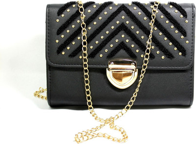 

LV Girls Casual Black PU Sling Bag