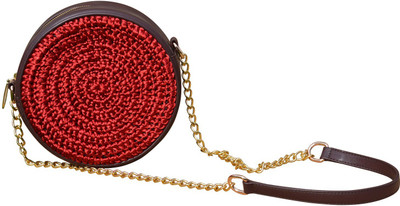 

Wabasta Women Evening/Party Red PU, Polyester Sling Bag