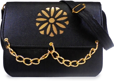 

Chalissa Girls Casual Black PU Sling Bag