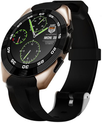 

MOBILE FIT cool.pad compatible bluetooth smartwatch with camera,sim-card slot and memory card slot Gold Smartwatch(Black Strap Free Size)