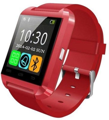 

MOBILE LINK compatible bluetooth smartwatch with camera,sim-card slot and memory card slot Red Smartwatch(Red Strap Free Size)