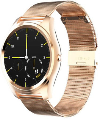 

Diggro DI03tooth Siri Smart watch Ultra-thin IP67 for Android & IOS Smartwatch(Gold Strap Free Size)
