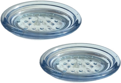 

Truphe Transparent Soap Stand case Holder Dish - Set of 2(Transparent)