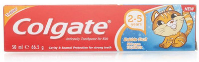 

Colgate Toothpaste For Kids 50ml (2-5Y) - Bubble Fruit Toothpaste(66 g)