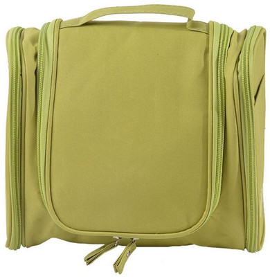 

Edwin Clark Hanging Fabric Travel Toiletry Bag Organizer And Dopp Kit Travel Toiletry Kit(Green)