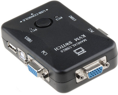 

LipiWorld TV-out Cable 2 Port USB 2.0 KVM Switch(Black, For TV)