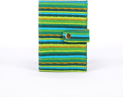 

Ethnic Rajasthan Women Green Fabric Card Holder(4 Card Slots)