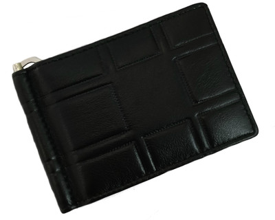 

Ammvi Creations Men Black Genuine Leather Money Clip(6 Card Slots)