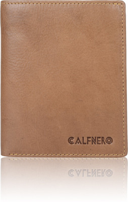 

Calfnero Men Brown Genuine Leather Wallet(4 Card Slots), Camel