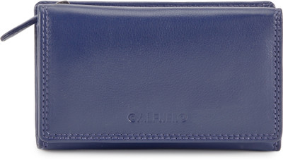 

Calfnero Women Purple Genuine Leather Wallet(13 Card Slots)