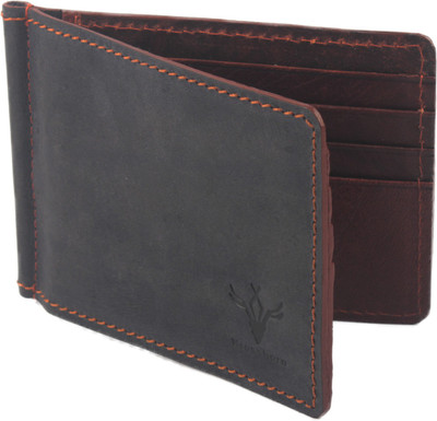 

Krosshorn Men Black Genuine Leather Money Clip(8 Card Slots)