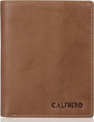 Calfnero Men Brown Genuine Leather Wallet(4 Card Slots)