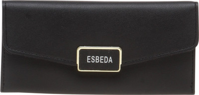 

Esbeda Women Casual Black Artificial Leather Wallet(9 Card Slots)