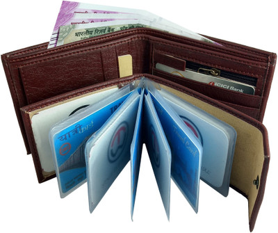 

TnW Boys Brown Artificial Leather Wallet(12 Card Slots)