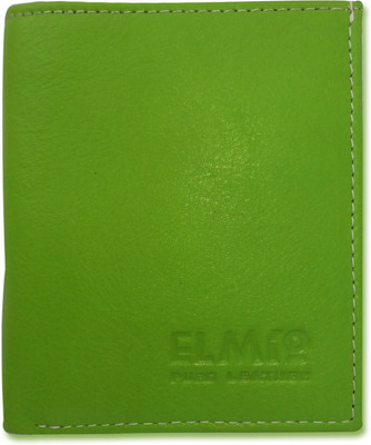 

EL Mio Men Green Genuine Leather Wallet(3 Card Slots), Parrot green