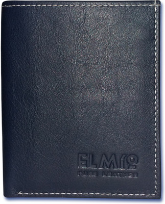 

EL Mio Men Blue Genuine Leather Wallet(3 Card Slots), Dark blue