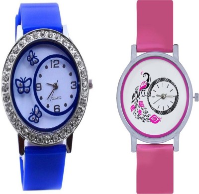LEBENSZEIT New Latest Fashion Pink Blue Passion Combo Women Watch Watch  - For Girls   Watches  (LEBENSZEIT)