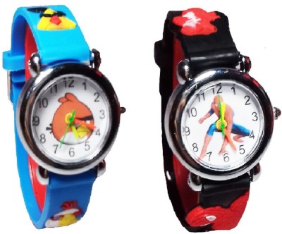 Arihant Retails Angry Birds & Spiderman Kids Watch AR-18 (Also best for Birthday gift and return gift for kids) Pack of 2, Watch  - For Boys & Girls   Watches  (Arihant Retails)