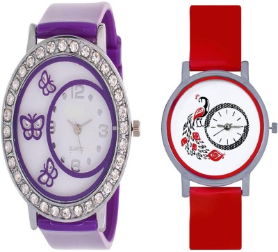 LEBENSZEIT New Latest Fashion Red Purple Passion Combo Women Watch Watch  - For Girls   Watches  (LEBENSZEIT)
