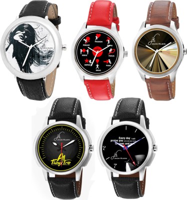 Jack Klein 5 Stylish Different Graphic Watch  - For Men   Watches  (Jack Klein)