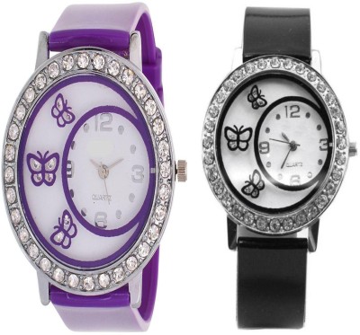 LEBENSZEIT New Latest Fashion Purple Black Passion Combo Women Watch Watch  - For Girls   Watches  (LEBENSZEIT)