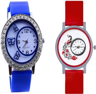 ReniSales New Latest Fashion Blue Red Passion Combo Women Watch Watch  - For Girls   Watches  (ReniSales)