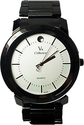 ST GENTS V9 GENTS BLACK CASE AND METAL STRAP Watch  - For Men   Watches  (ST GENTS)