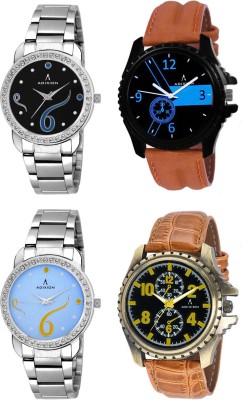 ADIXION 94041339404133SM14NLA14SM04GLC1 Two Couple Watch Combo Watch  - For Men & Women   Watches  (Adixion)