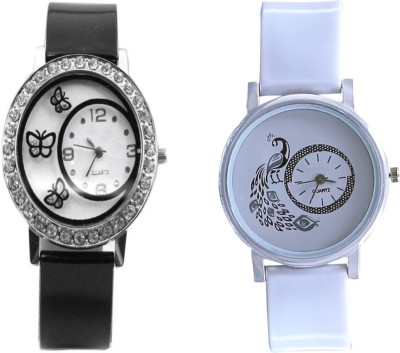 LEBENSZEIT New Latest Fashion Black White Passion Combo Women Watch Watch  - For Girls   Watches  (LEBENSZEIT)