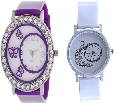 LEBENSZEIT New Latest Fashion White Purple Passion Combo Women Watch Watch  - For Girls   Watches  (LEBENSZEIT)