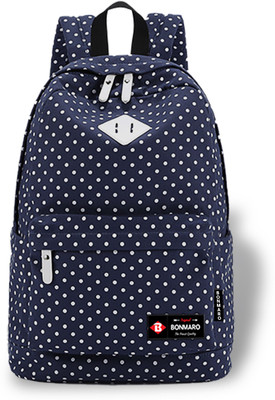 

Bonmaro Polka Dots Blue 25 L Backpack(Blue), #000033