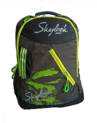 

Must Visit Skylook back pack Black and Green Waterproof School Bag(Grey, 10 L)