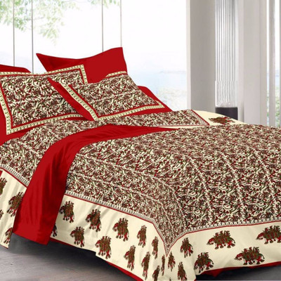 

Saba Dream Collection 200 TC Cotton Double King Printed Bedsheet(Pack of 1, Multicolor)